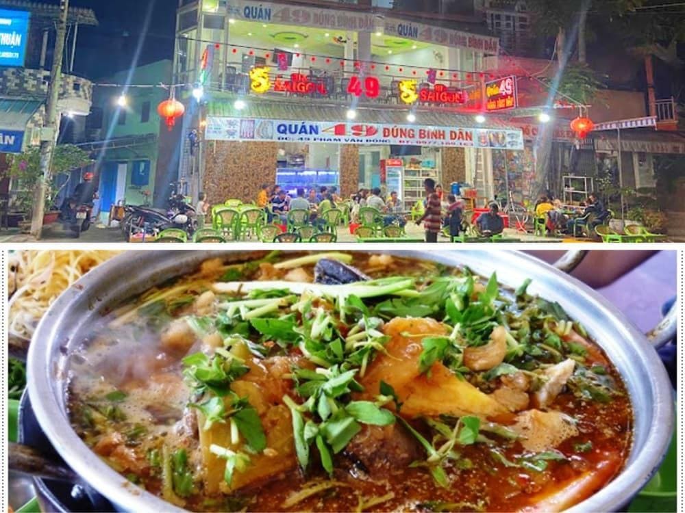 Quán ăn có không gian ngoài trời thoáng đãng (Nguồn: Quán 49)